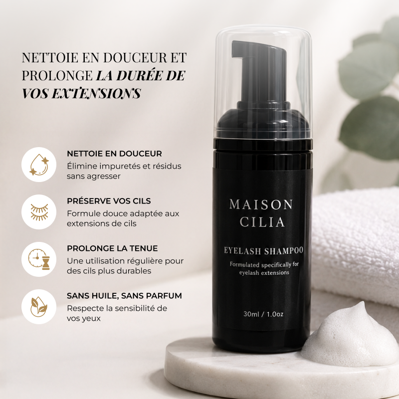 Mousse nettoyante cils